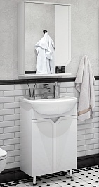 Corozo Мебель для ванной Сириус 55 белая – фотография-1